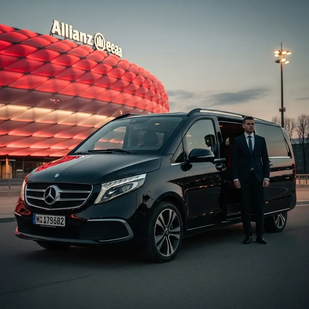 Mercedes V-Klasse vor Allianz Arena München