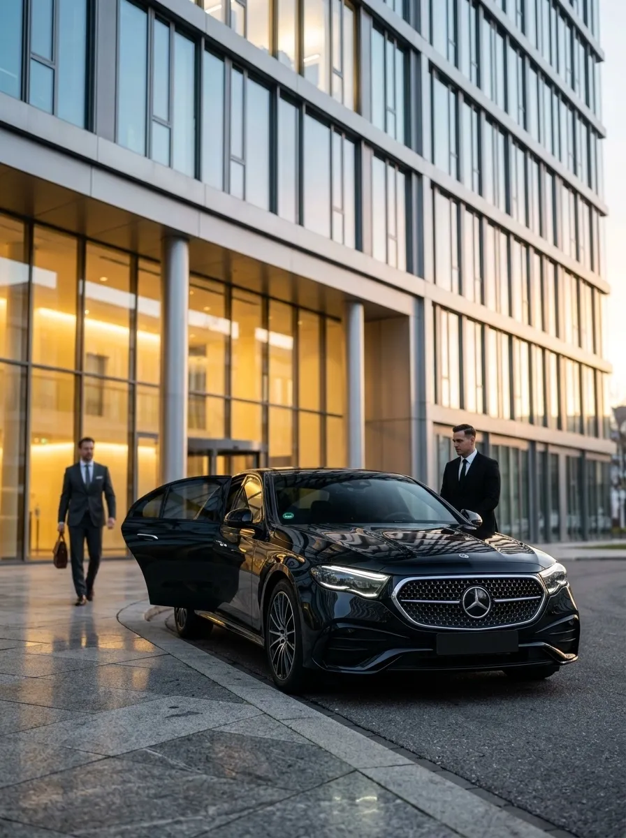 Chauffeur Munich in upscale residential area